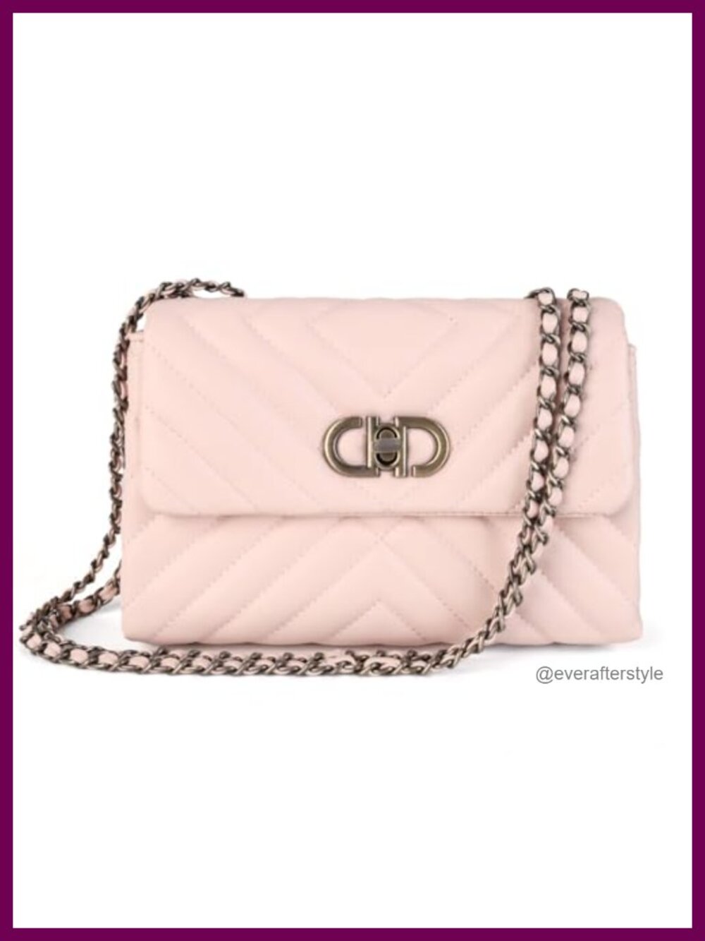 Quilted Faux Leather Crossbody Purse Convertible Shoulder Bag